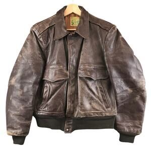 Vintage 1950s Horsehide Motorcycle Jacket Grais Sportswear Chicago Mens M